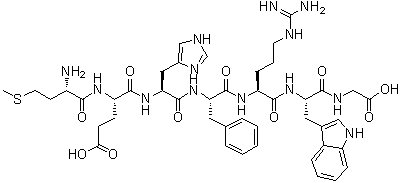 structure of CAS# 4037-01-8, L-Methionyl-L-alpha-glutamyl-L-histidyl-L-phenylalanyl-L-arginyl-L-tryptophylglycine