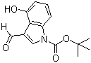 structure of CAS# 404888-00-2, tert-Butyl 3-formyl-4-hydroxy-1H-indole-1-carboxylate