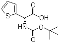 CAS # 40512-56-9, Boc-(S)-2-Thienylglycine, (alphaS)-alpha-[[(tert-Butoxy)carbonyl]amino]-2-thiopheneacetic acid, (S)-alpha-[[(1,1-Dimethylethoxy)carbonyl]amino]-2-thiopheneacetic acid