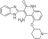 CAS # 405168-93-6, 4-Amino-3-(1H-benzimidazol-2-yl)-5-[(1-methyl-3-piperidinyl)oxy]-2(1H)-quinolinone