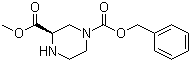 structure of CAS# 405175-79-3, (3R)-1,3-哌嗪二甲酸 3-甲酯 1-苄酯