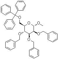 Methyl 2,3,4-tri-O-benzyl-6-O-triphenylmethyl-alpha-D-mannopyranoside molecular structure (CAS 40653-13-2)