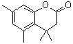 structure of CAS# 40662-14-4, 4,4,5,7-Tetramethylchroman-2-one