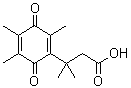 CAS # 40662-29-1, 3-Methyl-3-(2,4,5-trimethyl-3,6-dioxocyclohexa-1,4-dien-1-yl)butanoic acid