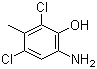 structure of CAS# 40677-44-9, 6-氨基-2,4-二氯-3-甲基苯酚