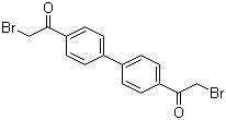 CAS # 4072-67-7, 4,4'-Bis(2-bromoacetyl)biphenyl, 1,1'-(1,1'-Biphenyl)-4,4'-diylbis(2-bromoethan-1-one), 2-Bromo-1-[4-[4-(2-bromoacetyl)phenyl]phenyl]ethanone