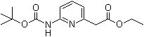 structure of CAS# 408365-87-7, Ethyl [6-[(tert-butoxycarbonyl)amino]-2-pyridinyl]acetate