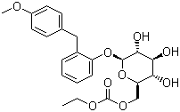 CAS # 408504-26-7, Sergliflozin etabonate, 2-[(4-Methoxyphenyl)methyl]phenyl-beta-D-glucopyranoside-6-(ethyl carbonate)