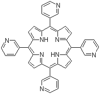 structure of CAS# 40882-83-5, 5,10,15,20-四(3-吡啶基)-21H,23H-卟吩