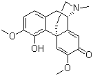 CAS # 4090-18-0, (-)-Sinoacutine, (9alpha,13alpha)-5,6,8,14-Tetradehydro-4-hydroxy-3,6-dimethoxy-17-methylmorphinan-7-one, (-)-Salutaridine, Sinoacutin