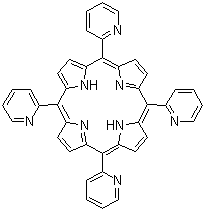 structure of CAS# 40904-90-3, 5,10,15,20-Tetra-2-pyridylporphine