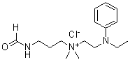 CAS # 40948-38-7, N-[2-(Ethylphenylamino)ethyl]-3-(formylamino)-N,N-dimethyl-1-propanaminium chloride