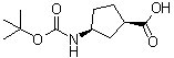 cis-3-(tert-Butoxycarbonyl-amino)cyclopentane-1-carboxylic acid molecular structure (CAS 410090-37-8)