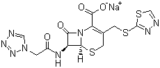 structure of CAS# 41136-22-5, Ceftezole sodium