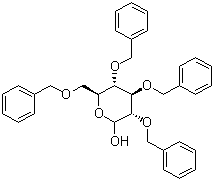 CAS # 4132-28-9, 2,3,4,6-Tetra-O-benzyl-D-glucopyranose, (3R,4S,5R,6R)-3,4,5-tris(phenylmethoxy)-6-(phenylmethoxymethyl)oxan-2-ol