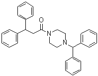 structure of CAS# 41332-24-5, 1-(二苯基甲基)-4-(1-氧代-3,3-二苯基丙基)哌嗪