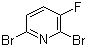 structure of CAS# 41404-59-5, 2,6-Dibromo-3-fluoropyridine