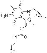 CAS # 41515-28-0, [1aS-(1aalpha,8beta,8aalpha,8balpha)]-(2-Hydroxyethyl)carbamic acid (6-amino-1,1a,2,4,7,8,8a,8b-octahydro-8a-methoxy-1,5-dimethyl-4,7-dioxoazirino[2',3':3,4]pyrrolo[1,2-a]indol-8-yl)methyl ester