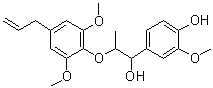structure of CAS# 41535-95-9, alpha-[1-[2,6-二甲氧基-4-(2-丙烯-1-基)苯氧基]乙基]-4-羟