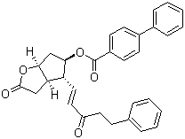 CAS # 41639-72-9, [1,1'-Biphenyl]-4-carboxylic acid (3aR,4R,5R,6aS)-hexahydro-2-oxo-4-[(1E)-3-oxo-5-phenyl-1-pentenyl]-2H-cyclopenta[b]furan-5-yl ester