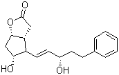 structure of CAS# 41639-74-1, (+)-(3aR,4R,5r,6aS)-六氢-5-羟基-4-[(1E,3R)-3-羟基-5-苯基-1-戊烯基]-2H-环戊并[b]呋喃-2-酮