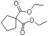 CAS # 4167-77-5, Diethyl 1,1-cyclopentanedicarboxylate, 1,1-Bis(ethoxycarbonyl)cyclopentane, 1,1-Cyclopentanedicarboxylic acid 1,1-diethyl ester