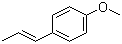 CAS 登录号：4180-23-8, 茴香烯, (E)-1-甲氧基-4-(1-丙烯基)苯, 反式-1-甲氧基-4-(1-丙烯基)苯