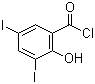 CAS # 42016-91-1, 3,5-Diiodosalicyloyl chloride, 2-Hydroxy-3,5-diiodobenzoyl chloride