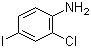 2-氯-4-碘苯胺分子结构 (CAS 42016-93-3)