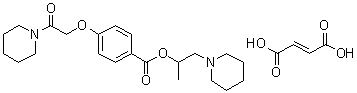 CAS # 42019-73-8, 4-[2-Oxo-2-(1-piperidinyl)ethoxy]benzoic acid 1-methyl-2-(1-piperidinyl)ethyl ester (E)-2-butenedioate