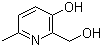 structure of CAS# 42097-42-7, 3-羟基-6-甲基-2-吡啶甲醇