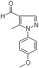 structure of CAS# 423768-44-9, 1-(4-Methoxyphenyl)-5-methyl-1H-pyrazole-4-carboxaldehyde