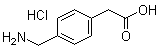 structure of CAS# 42383-05-1, 4-(氨基甲基)苯乙酸盐酸盐