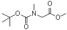 structure of CAS# 42492-57-9, N-(tert-Butoxycarbonyl)sarcosine methyl ester