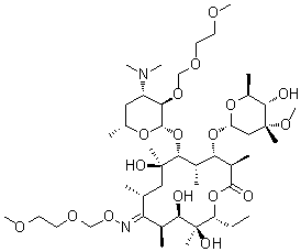 CAS 登录号：425365-66-8, (9E)-2'-O-[(2-甲氧基乙氧基)甲基]-红霉素 9-[O-[(2-甲氧基乙氧基)甲基]肟]