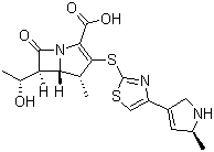 structure of CAS# 426253-04-5, (4R,5S,6S)-3-[[4-[(5S)-2,5-二氢-5-甲基-1H-吡咯-3-基]-2-噻唑基]硫代]-6-[(1R)-1-羟基乙基]-4-甲基-7-氧代-1-氮杂双环[3.2.0]庚-2-烯-2-甲酸