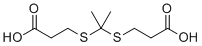 3-[2-(2-carboxyethylsulfanyl)propan-2-ylsulfanyl]propanoic Acid molecular structure (CAS 4265-59-2)