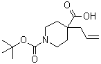 structure of CAS# 426842-70-8, 4-烯丙基-1-(叔丁氧羰基)哌啶-4-羧酸