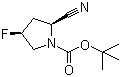 structure of CAS# 426844-76-0, 1-叔丁氧羰基-(2S,4S)-2-氰基-4-氟吡咯烷