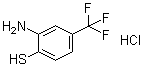 2-Amino-4-(trifluoromethyl)benzenethiol hydrochloride molecular structure (CAS 4274-38-8)