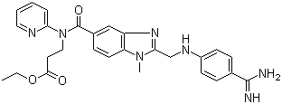 CAS # 429658-95-7, N-[[2-[[[4-(Aminoiminomethyl)phenyl]amino]methyl]-1-methyl-1H-benzimidazol-5-yl]carbonyl]-N-2-pyridinyl-beta-alanine ethyl ester