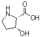 structure of CAS# 4298-05-9, 顺式-3-羟基-DL-脯氨酸