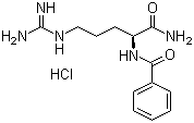 structure of CAS# 4299-03-0, N-苯甲酰基-L-精氨酰胺盐酸盐