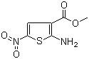 structure of CAS# 43028-48-4, Methyl 2-amino-5-nitro-3-thiophenecarboxylate