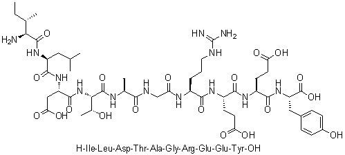 CAS # 431040-83-4, L-Isoleucyl-L-leucyl-L-alpha-aspartyl-L-threonyl-L-alanylglycyl-L-arginyl-L-alpha-glutamyl-L-alpha-glutamyl-L-tyrosine