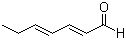 CAS # 4313-03-5, trans,trans-2,4-Heptadienal, (2E,4E)-Hepta-2,4-dienal