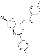 structure of CAS# 4330-21-6, 1-氯-2-脱氧-alpha-D-赤式戊呋喃糖 3,5-双(4-甲基苯甲酸)酯