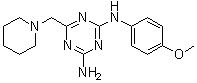 N-(4-Methoxyphenyl)-6-(1-piperidinylmethyl)-1,3,5-triazine-2,4-diamine molecular structure (CAS 433694-46-3)