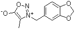 3-(1,3-Benzodioxol-5-ylmethyl)-5-hydroxy-4-methyl-1,2,3-oxadiazolium inner salt molecular structure (CAS 4337-98-8)