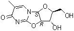 CAS # 433733-92-7, 2,2'-Anhydro-1-(beta-L-arabinofuranosyl)thymine, (2S,3S,3aR,9aS)-2,3,3a,9a-Tetrahydro-3-hydroxy-2-(hydroxymethyl)-7-methyl-6H-furo[2',3':4,5]oxazolo[3,2-a]pyrimidin-6-one